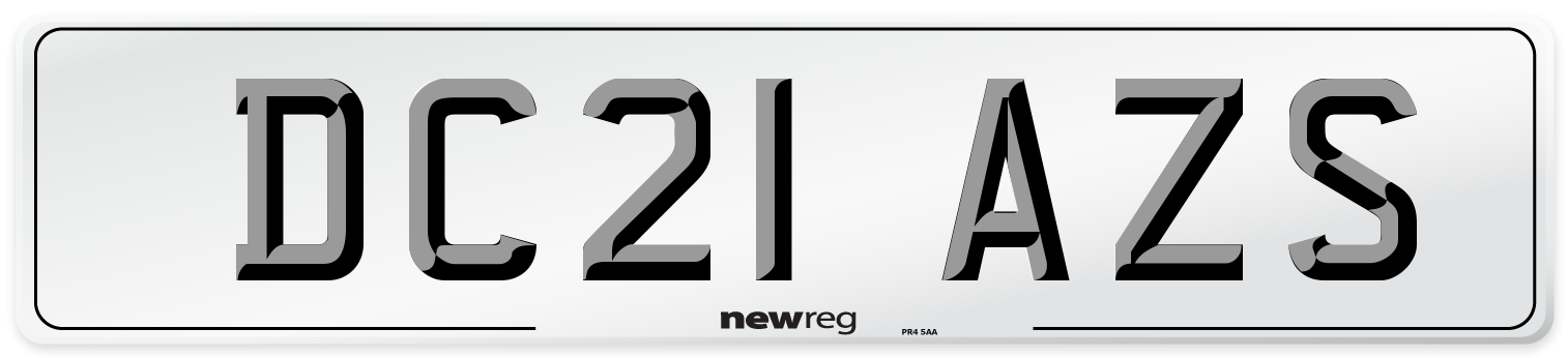DC21 AZS Number Plate from New Reg